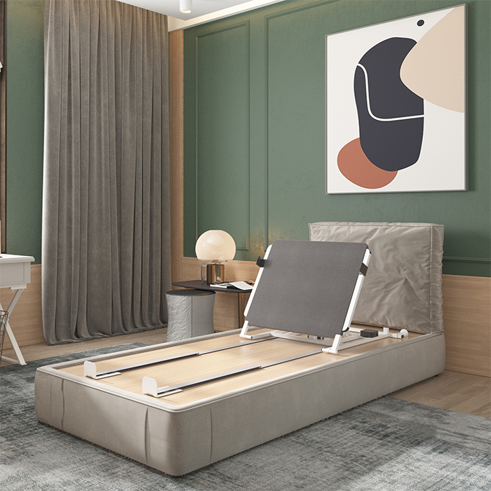 elektryczny zagłówek do łóżka, bed recliner, podnośnik zagłówka, regulowany stelaż do materaca, nakładka elektryczna do łóżka, elektryczne podnoszenie pleców, compact adjustable bed base, elektryczny podnośnik pod materac