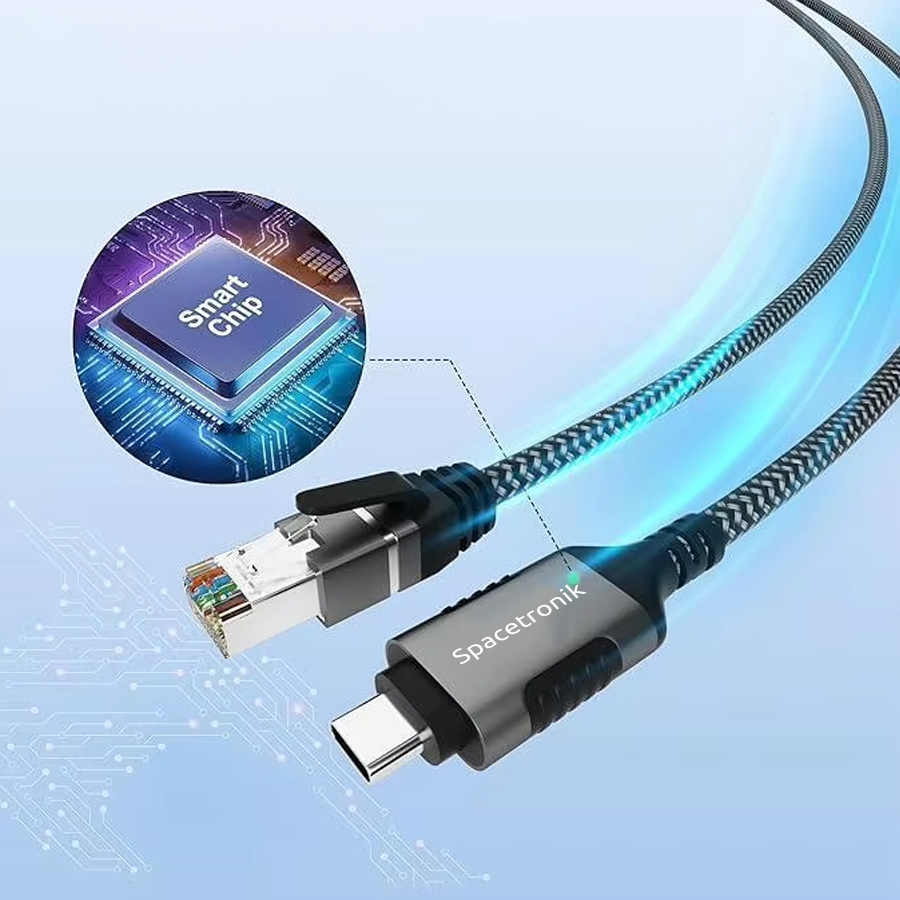 USB Gigabit karta sieciowa, adapter Ethernet USB-C do RJ45, karta sieciowa USB-C, szybka karta sieciowa, kabel Ethernet, karta sieciowa do laptopa, adapter RJ45 do USB, USB karta sieciowa 1 Gbps, wytrzymały kabel USB, plug and play karta sieciowa.