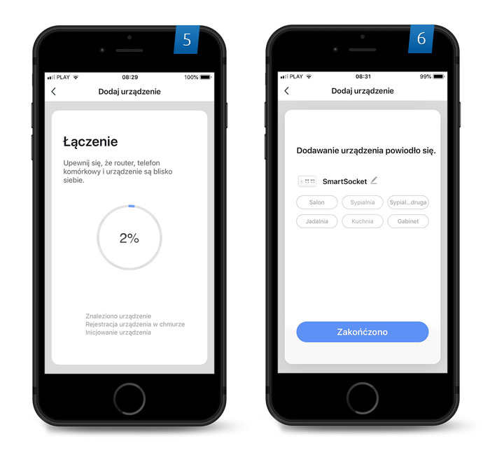 Krok 3 instalacja listy inteligentnej wifi