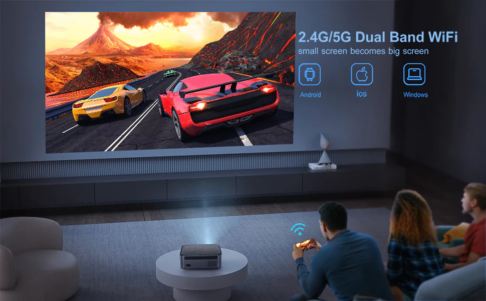 Projektor Smart Yaber pro u6 Alexa WiFi6 1080p