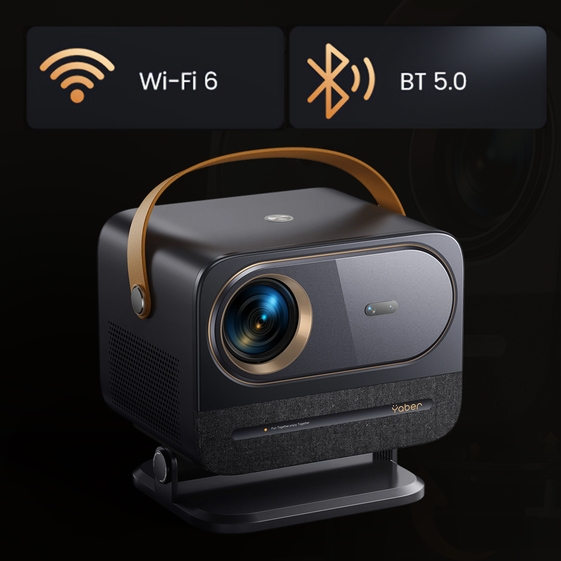 Projektor do domu, najlepszy projektor, projektor Full HD, projektor z dobrym dźwiękiem, projektor z Alexa, WiFi, projektor Netflix, projektor do gier, projektor na prezentacje, jaki projektor kupić, projektor wielkość ekranu, yaber